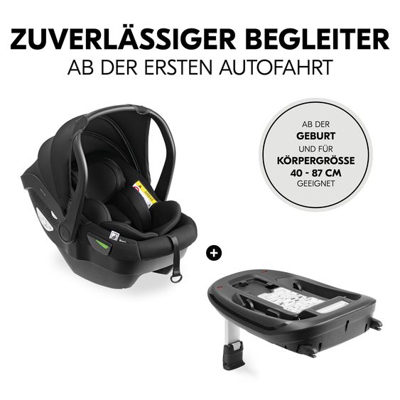 Hauck 4in1 Kinderwagen-Set Comfort N Care - inkl. i-Size Babyschale Drive N Care, Isofix-Base & XXL Zubehörset - Olive