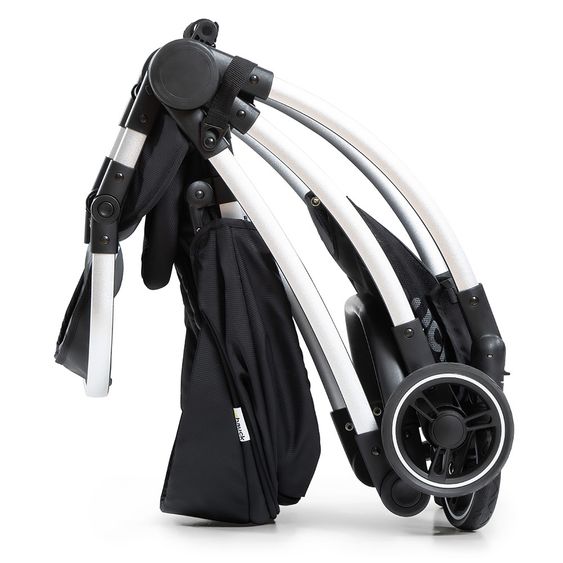 Hauck 4in1 Kinderwagen-Set Eagle 4S Duoset inkl. Autositz, Isofix-Base, Sportwagen, Babywanne & XXL Zubehörpaket - Black Grey