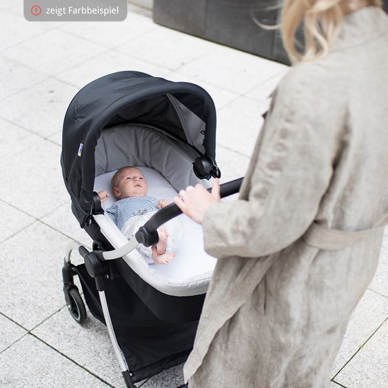 Hauck 4in1 Kinderwagen-Set Eagle 4S Duoset inkl. Autositz, Isofix-Base, Sportwagen, Babywanne & XXL Zubehörpaket - Denim Grey
