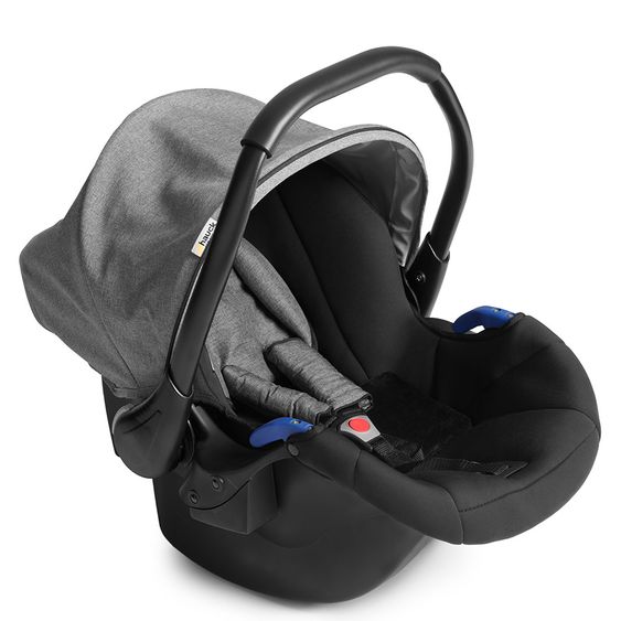Hauck 4in1 Kinderwagen-Set Maxan 3 Plus inkl. Babyschale Comfort Fix und Isofix Basis - Melange Stone