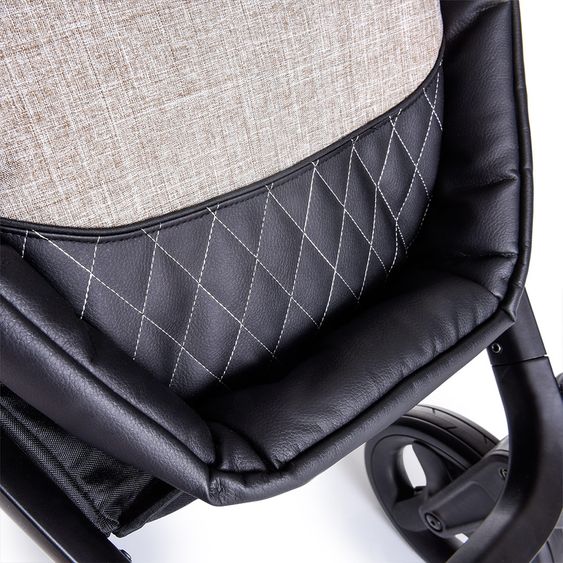 Hauck 4in1 Kinderwagen-Set Maxan 4 Plus inkl. Babyschale Comfort Fix und Isofix Basis - Melange Sand