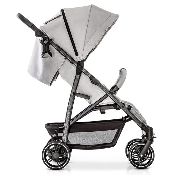 Hauck 4in1 Kinderwagen-Set Rapid 4S Plus (bis 25 kg) inkl. Isofix Basis, Regenschutz und Insektenschutz - Lunar Stone