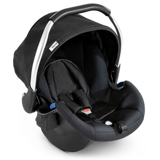 Hauck 4in1 Kinderwagen-Set Saturn R Duoset inkl. Babyschale, Isofix Basis, Regenschutz und Insektenschutz - Caviar Stone