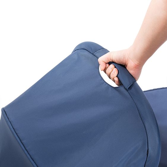 Hauck 4in1 Kinderwagen-Set Saturn R Duoset inkl. Babyschale, Isofix Basis, Regenschutz und Insektenschutz - Denim Silver