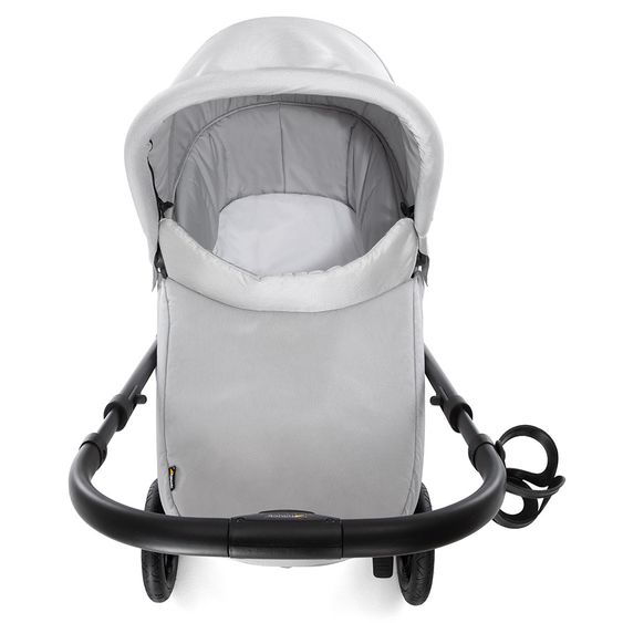 Hauck 4in1 Kinderwagen-Set Saturn R Duoset inkl. Babyschale, Isofix Basis, Regenschutz und Insektenschutz - Lunar Stone