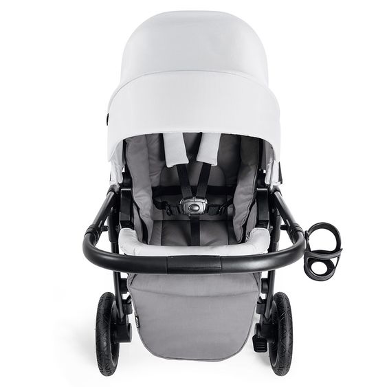 Hauck 4in1 Kinderwagen-Set Saturn R Duoset inkl. Babyschale, Isofix Basis, Regenschutz und Insektenschutz - Lunar Stone