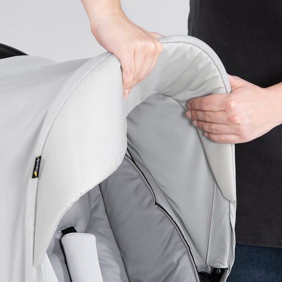Hauck 4in1 Kinderwagen-Set Saturn R Duoset inkl. Babyschale, Isofix Basis, Regenschutz und Insektenschutz - Lunar Stone