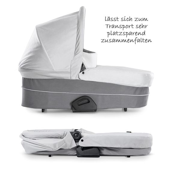 Hauck 4in1 Kinderwagen-Set Saturn R Duoset inkl. Babyschale, Isofix Basis, Regenschutz und Insektenschutz - Lunar Stone