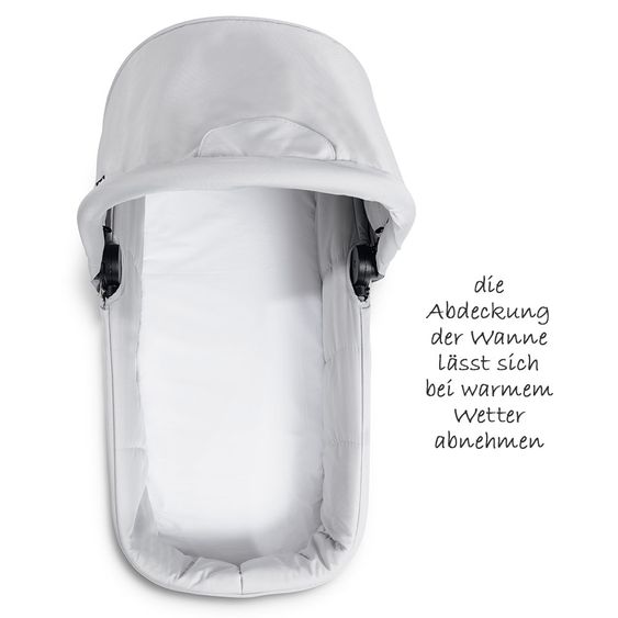 Hauck 4in1 Kinderwagen-Set Saturn R Duoset inkl. Babyschale, Isofix Basis, Regenschutz und Insektenschutz - Lunar Stone