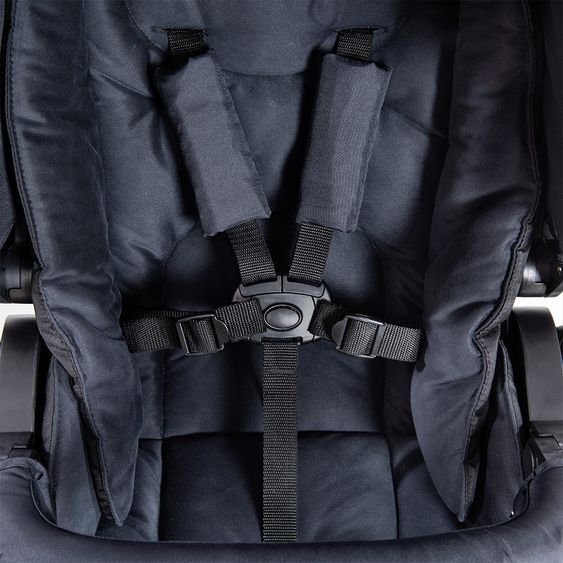 Hauck 4in1 Kinderwagen-Set Saturn R Duoset inkl. Babyschale, Isofix-Basis, Regenschutz und Insektenschutz - Wild Blooms Black