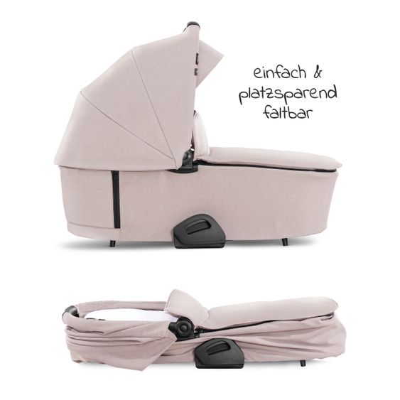 Hauck 4in1 Stroller Set Vision X Duoset Black incl. i-Size infant carrier, Isofix base and XXL accessory pack - Melange Beige