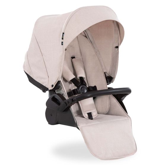 Hauck 4in1 Stroller Set Vision X Duoset Black incl. i-Size infant carrier, Isofix base and XXL accessory pack - Melange Beige