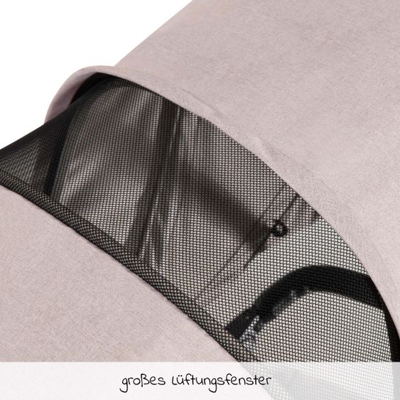 Hauck 4in1 Stroller Set Vision X Duoset Black incl. i-Size infant carrier, Isofix base and XXL accessory pack - Melange Beige