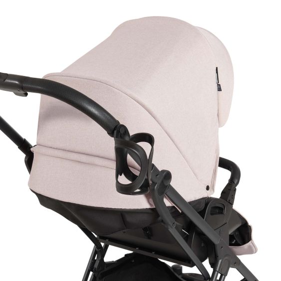 Hauck 4in1 Stroller Set Vision X Duoset Black incl. i-Size infant carrier, Isofix base and XXL accessory pack - Melange Beige