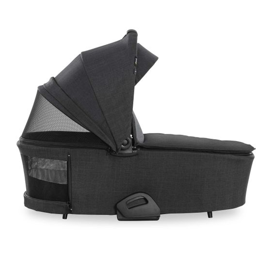 Hauck 4in1 Kinderwagen-Set Vision X Duoset Black inkl. i-Size Babyschale, Isofix Basis und XXL Zubehörpaket - Melange Black