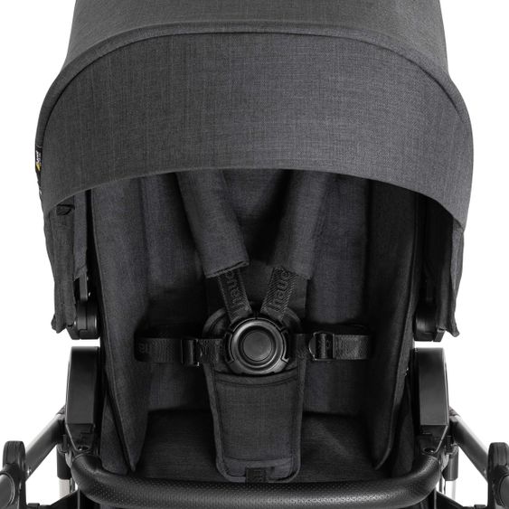 Hauck 4in1 Kinderwagen-Set Vision X Duoset Black inkl. i-Size Babyschale, Isofix Basis und XXL Zubehörpaket - Melange Black