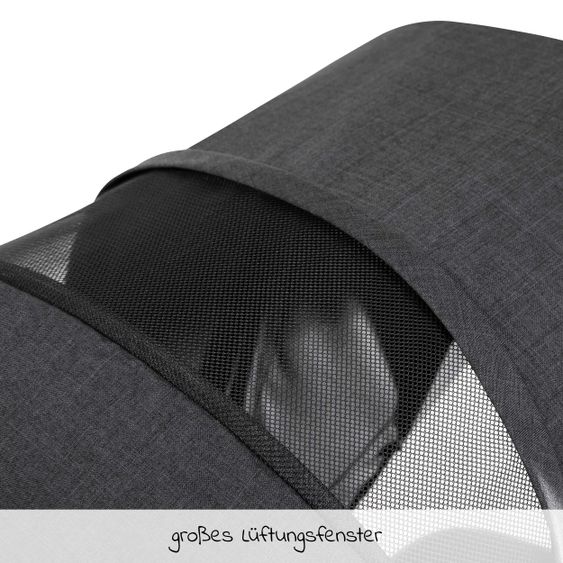 Hauck 4in1 Kinderwagen-Set Vision X Duoset Black inkl. i-Size Babyschale, Isofix Basis und XXL Zubehörpaket - Melange Black