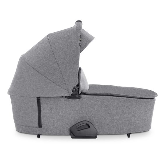 Hauck 4in1 Stroller Set Vision X Duoset Black incl. i-Size infant carrier, Isofix base and XXL accessory pack - Melange Grey