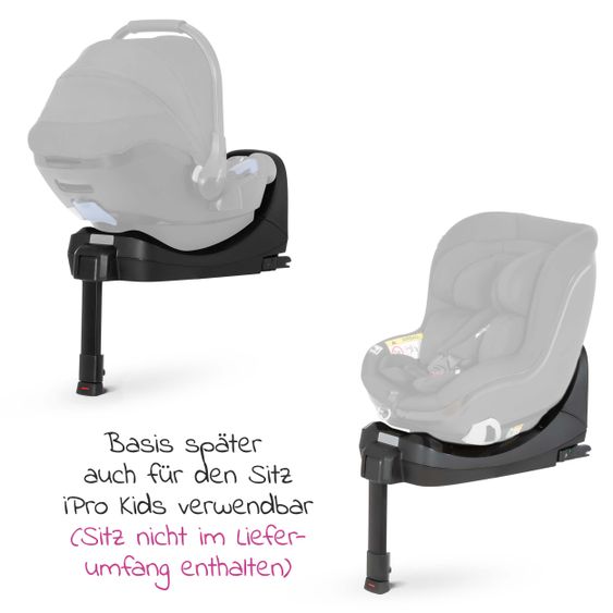Hauck 4in1 Stroller Set Vision X Duoset Black incl. i-Size infant carrier, Isofix base and XXL accessory pack - Melange Grey