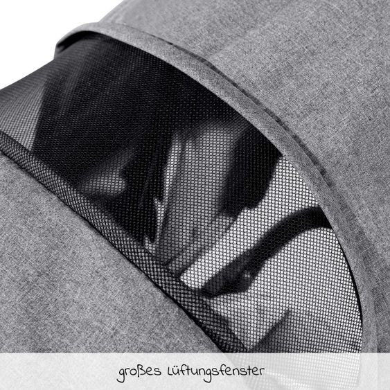 Hauck 4in1 Kinderwagen-Set Vision X Duoset Silver inkl. i-Size Babyschale, Isofix Basis und XXL Zubehörpaket - Melange Grey