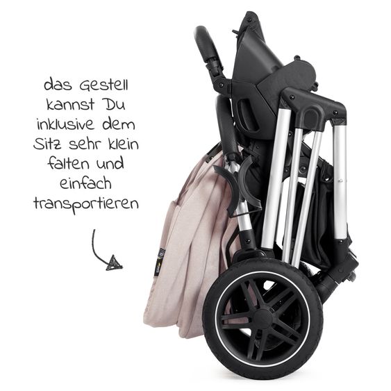 Hauck 4in1 Kinderwagen-Set Vision X Trio Set - inkl. i-Size Babyschale & Isofix Base & XXL Zubehörset - Melange Beige