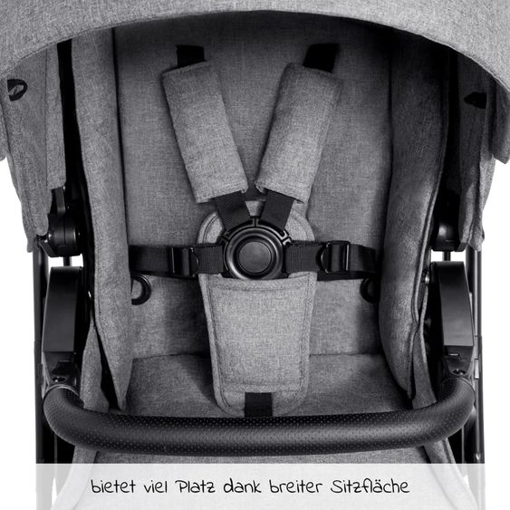 Hauck 4in1 Kinderwagen-Set Vision X Trio Set - inkl. i-Size Babyschale & Isofix Base & XXL Zubehörset - Melange Grey