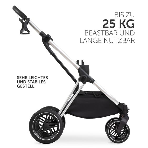 Hauck 4in1 Kinderwagen-Set Vision X Trio Set - inkl. i-Size Babyschale & Isofix Base & XXL Zubehörset - Melange Rose