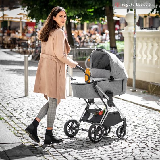 Hauck 4in1 Kinderwagen-Set Vision X Trio Set - inkl. i-Size Babyschale & Isofix Base & XXL Zubehörset - Melange Rose