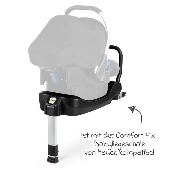 Hauck Set di passeggini 4in1 Walk N Care Air Trio Set con seggiolino auto Comfort Fix e base Isofix e set di accessori XXL - Nero