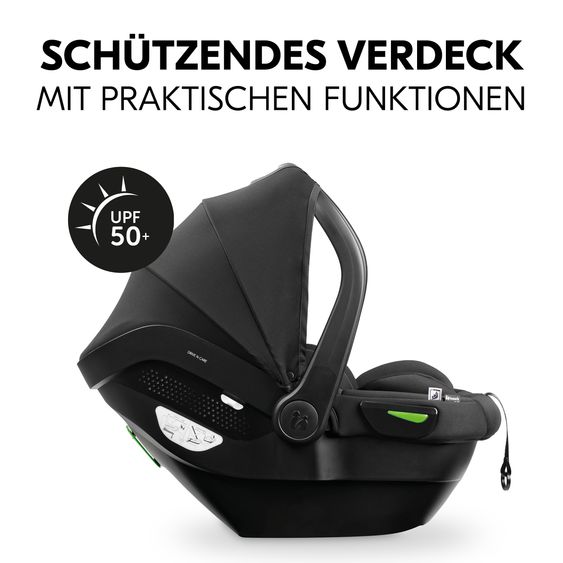 Hauck 4in1 Kinderwagen-Set Walk N Care Air Trio Set inkl. i-Size Babyschale & Isofix Base & XXL Zubehörset - Black