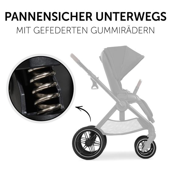 Hauck 4in1 stroller set Walk N Care Trio Set incl. infant car seat Comfort Fix & Isofix Base & XXL accessory set - Black
