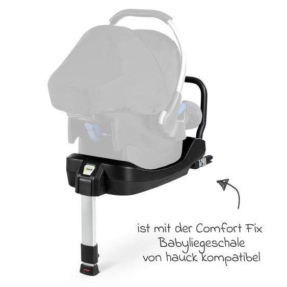 Hauck 4in1 stroller set Walk N Care Trio Set incl. infant car seat Comfort Fix & Isofix Base & XXL accessory set - Black