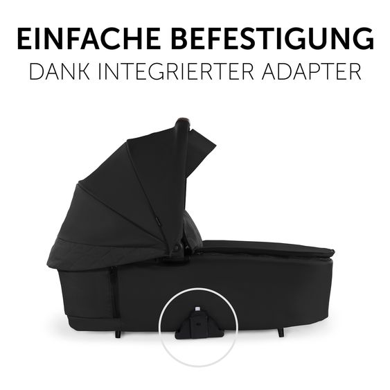 Hauck 4in1 Kinderwagen-Set Walk N Care Trio Set inkl. i-Size Babyschale & Isofix Base & XXL Zubehörset - Black