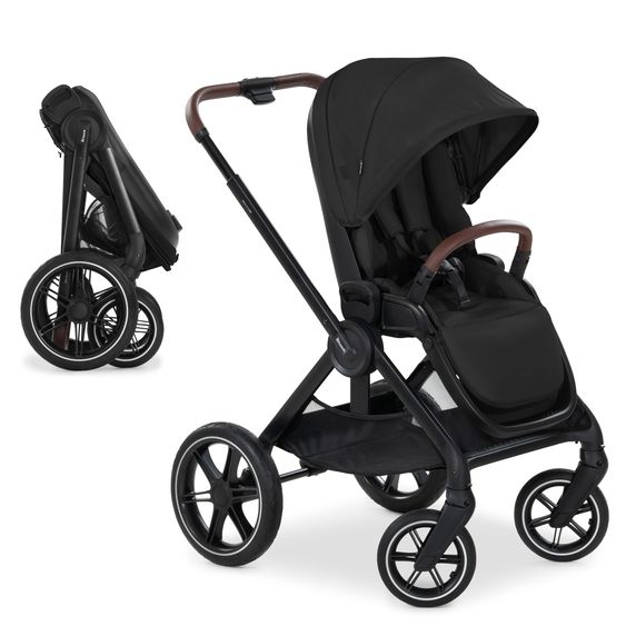 Hauck 4in1 stroller set Walk N Care Trio Set incl. i-Size infant car seat & Isofix Base & XXL accessory set - Black