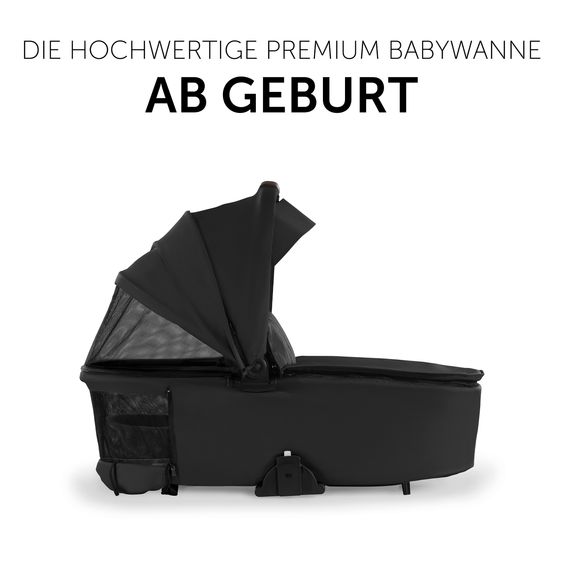 Hauck 4in1 Kinderwagen-Set Walk N Care Trio Set inkl. i-Size Babyschale & Isofix Base & XXL Zubehörset - Black