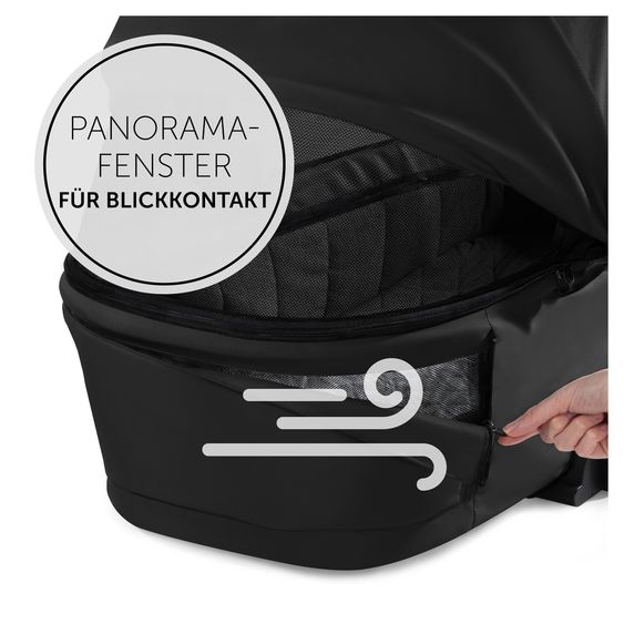 Hauck 4in1 Kinderwagen-Set Walk N Care Trio Set inkl. i-Size Babyschale & Isofix Base & XXL Zubehörset - Black