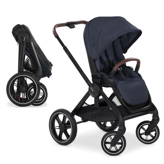 Hauck Set di passeggini 4in1 Walk N Care Trio Set con seggiolino auto i-Size e base Isofix e set di accessori XXL - Blu navy scuro