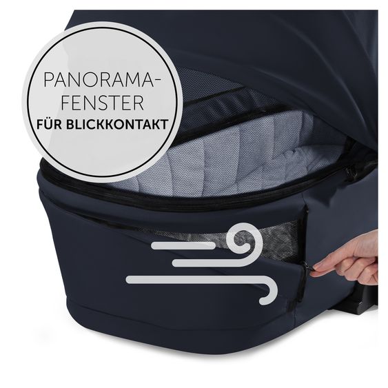 Hauck Set di passeggini 4in1 Walk N Care Trio Set con seggiolino auto i-Size e base Isofix e set di accessori XXL - Blu navy scuro