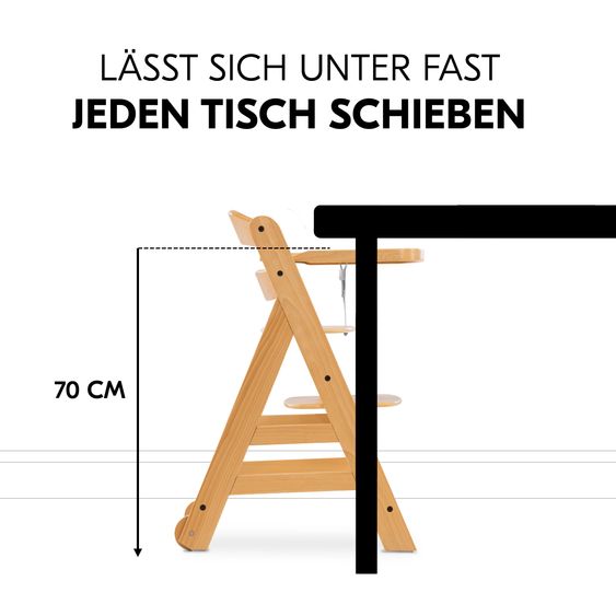Hauck 5-tlg. Alpha Move Newborn Set - Hochstuhl + Bouncer 2in1 + Essbrett + Hochstuhlauflage Deluxe - Natur