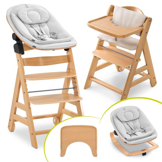Hauck 5-pcs Alpha Move Newborn Set - Light Grey - Nature