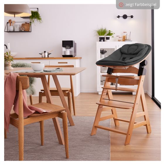 Hauck Alpha Plus Set Neonato 4 pz. - Seggiolone + Adattatore Neonato & Dondolo Eco + Baby Seat - Grigio