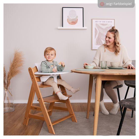 Hauck Alpha Plus Set Nouveau-Né 5 Pièces - Chaise Haute + Adaptateur Nouveau-Né 2in1 & Transat + Siège Bébé + Plateau Repas - Blanc