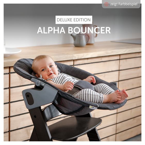 Hauck Alpha Plus 5-pcs. Newborn Set - Highchair + 2in1 Newborn Insert & Deluxe Rocker + Baby Seat + Tray - Mint