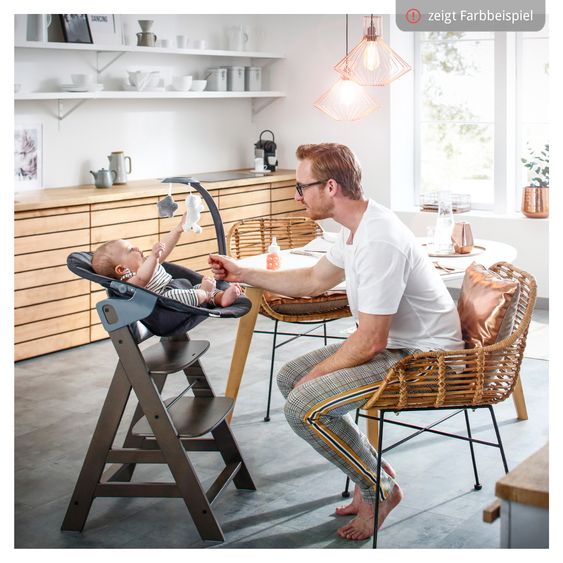 Hauck Alpha Plus 5-pcs. Newborn Set - Highchair + 2in1 Newborn Insert & Deluxe Rocker + Baby Seat + Tray - Mint