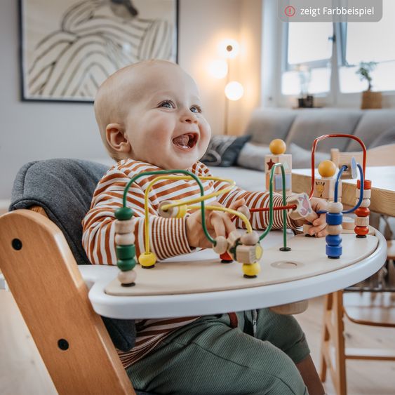 Hauck Alpha Plus 5-pcs. Newborn Set - Highchair + 2in1 Newborn Insert & Rocker + Deluxe Seat Cushion + Play Arch - Walnut
