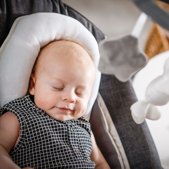 Hauck Alpha Plus Charcoal Newborn Set Deluxe - 4-piece high chair + 2in1 newborn insert (adjustable) + seat cushion