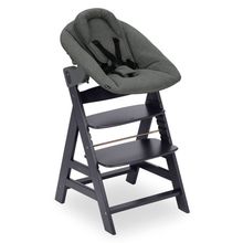 Alpha Plus Dark Grey Newborn Set - high chair + newborn attachment
