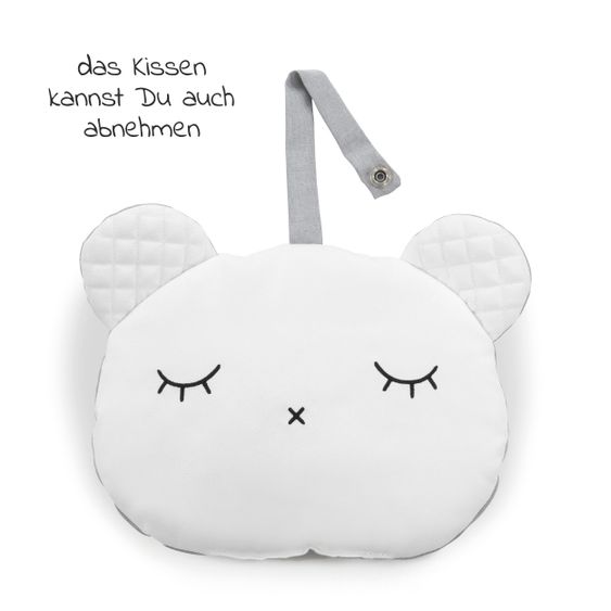 Hauck Alpha Plus Grey Newborn Set Pastell Bear - 4-tlg. Hochstuhl + Neugeborenenaufsatz + Sitzkissen Grau