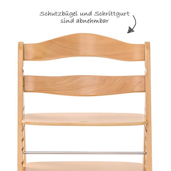 Hauck Alpha Plus Natur 5-tlg. XXL Newborn Set - Hochstuhl + 2in1 Neugeboreneneinsatz + Alpha Tray + Sitzpolster