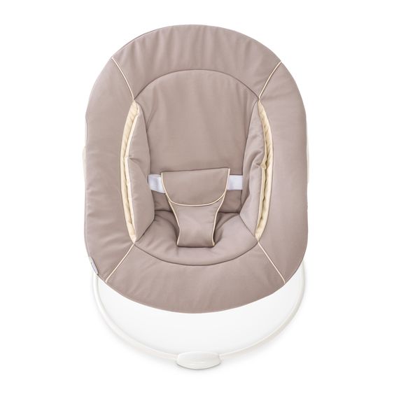 Hauck Alpha Plus Select Dark Grey 4-tlg. Newborn Set Deluxe - Hochstuhl + 2in1 Babyaufsatz & Wippe + Sitzkissen - Stretch Beige